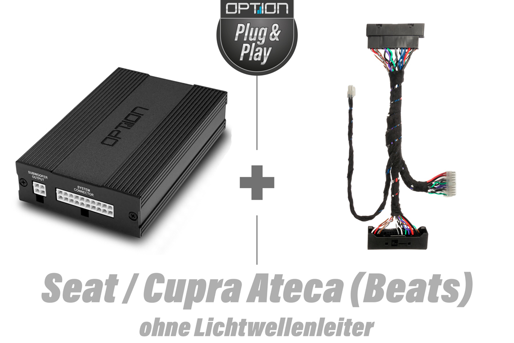 SEAT  Cupra Ateca Facelift Beats Soundsystem DSP-Verstärker mit Plug & Play Kabelkit | OPTION