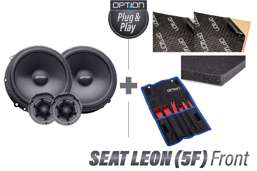 Seat Leon 5F | Lautsprecher Kit Front | inkl. Dämmung und Zubehör | OPTION