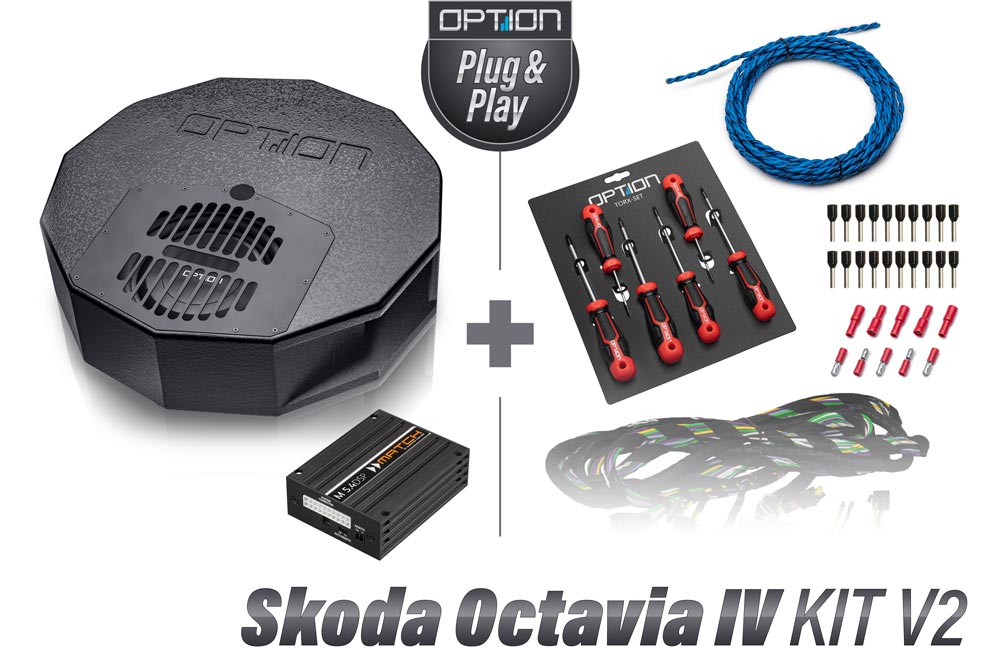 Skoda Octavia IV | DSP-Verstärker + Reserverad-Subwoofer | V2 Sound-Upgrade