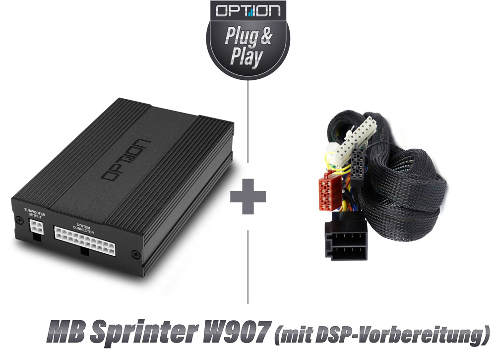 Mercedes Sprinter W907W910 Soundsystem | mit DSP-Vorbereitung | DSP-Verstärker | Option DSP-6