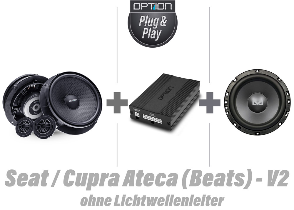 Seat Ateca  Cupra DSP Soundsystem mit Subwoofer-Austauschkit und Lautsprecher Front Facelift mit