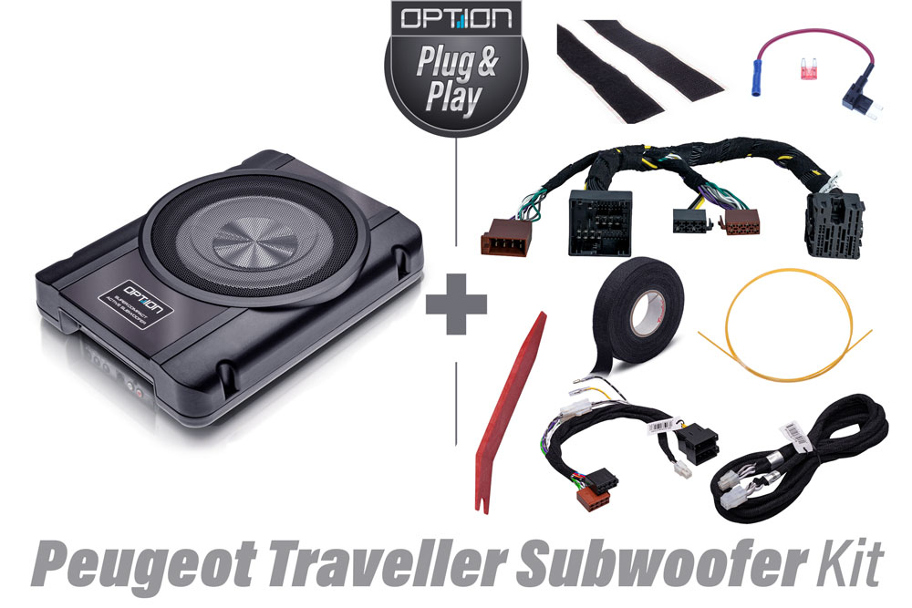 Peugeot Traveller Subwoofer Set inkl. Plug & Play Anschluss | OPTION