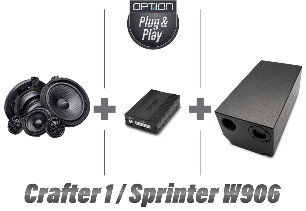 MB Sprinter W906  VW Crafter 1 | Soundpaket inkl. Lautsprecher Dämmung DSP Endstufe und Subwoofer