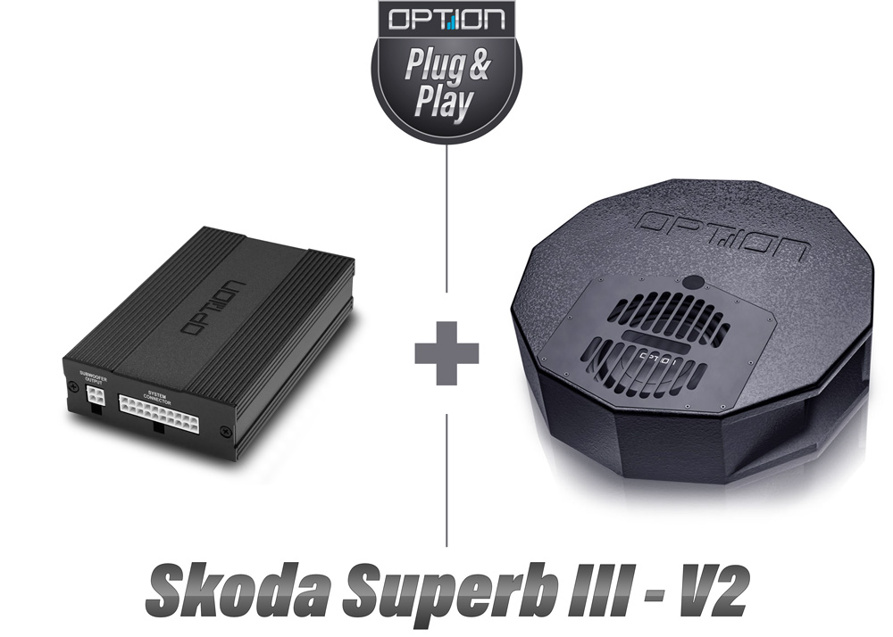 Skoda Superb III Soundsystem DSP inkl. Subwoofer | V2 | Plug & Play | OPTION