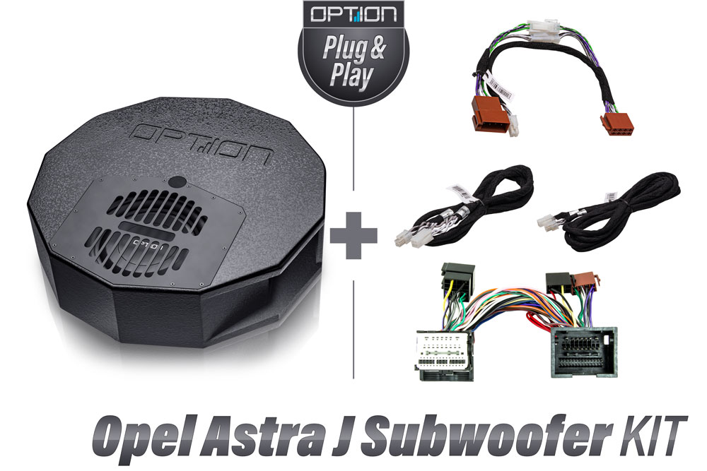 Opel Astra J | Subwoofer Komplettset | Plug&Play | Aktivwoofer OPTION Drive10BR-A