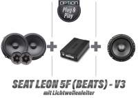 Seat Leon 5F mit Beats Soundsystem (mit Lichtwellenleiter) | DSP Soundsystem inkl. Lautsprecher Fron