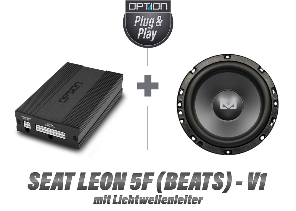Seat Leon 5F mit Beats Soundsystem mit Lichtwellenleiter | DSP Soundsystem inkl. Subwoofer Austaus