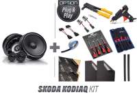 Skoda Kodiaq | Lautsprecher-KIT | vorne | mit Dämmung und Werkzeug | OPTION