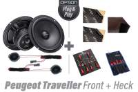 Peugeot Traveller Lautsprecher Front & Heck | inkl. Dämmung und Zubehör | OPTION
