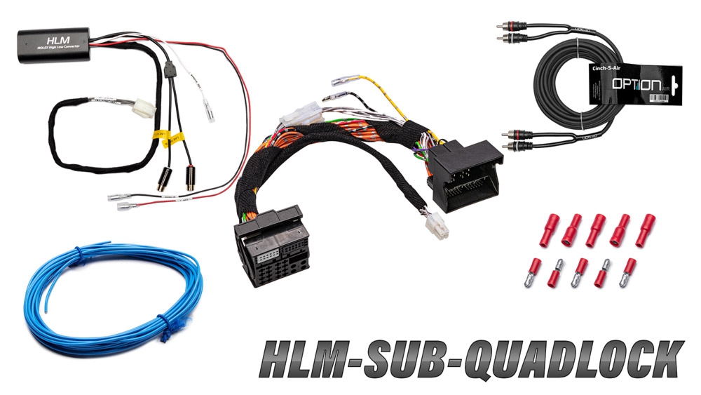 High-Low-Adapter Set für Plug & Play Subwoofer Anschluss Quadlock | Option