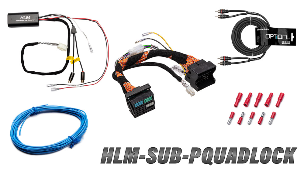 High-Low-Adapter Set für Plug & Play Subwoofer Anschluss Powerquadlock | Option