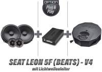 Seat Leon 5F mit Beats Soundsystem (mit Lichtwellenleiter) | DSP Soundsystem inkl. Lautsprecher Fron