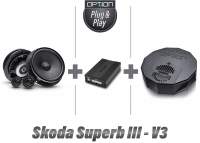 Skoda Superb III Soundsystem (DSP) inkl. Subwoofer und Lautsprecher Front | V3 | Plug & Play | OPTIO