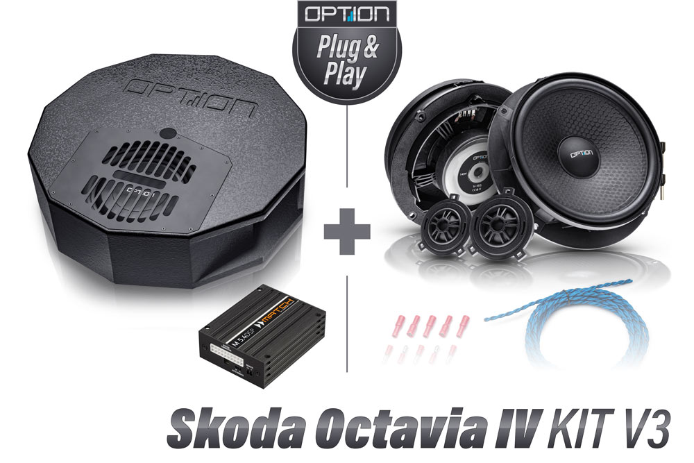 Skoda Octavia IV | Lautsprecher mit DSP-Endstufe und Reserverad-Subwoofer | V3 Sound-Upgrade