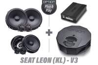 Seat Leon (KL) DSP-Soundsystem inkl. Lautsprecher Front + Heck & Subwoofer | V3