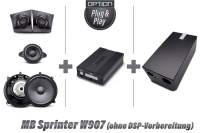 Mercedes Sprinter W907 / W910 ( VS30 ) ohne DSP Vorbereitung | Soundpaket inkl. Lautsprecher, Subwoo